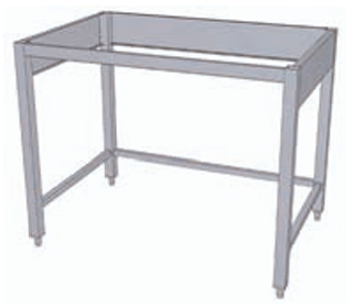 Untergestell als offener Arbeitstisch unterfahrbar Tiefe 800 mm ohne Tischplatte